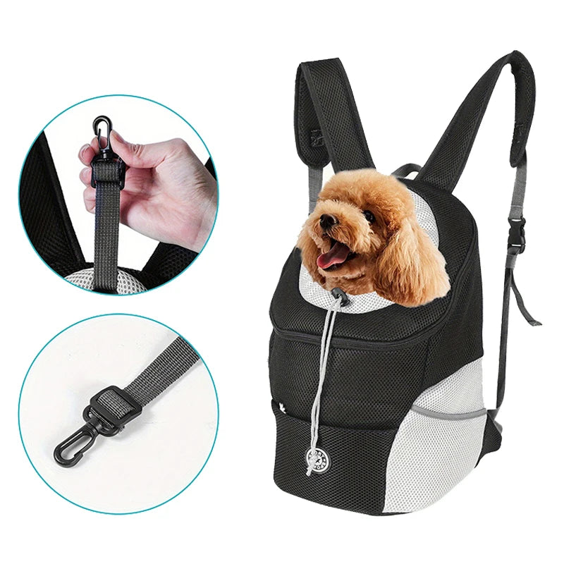 Breathable Front Dog &amp; Cat Carrier Backpack with Safety Straps – PetJoy