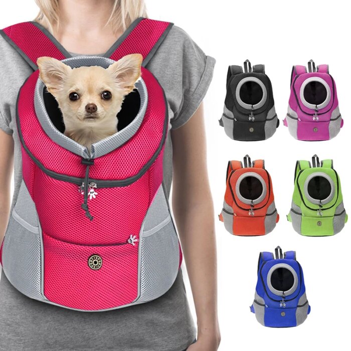 Breathable Front Dog &amp; Cat Carrier Backpack with Safety Straps – PetJoy