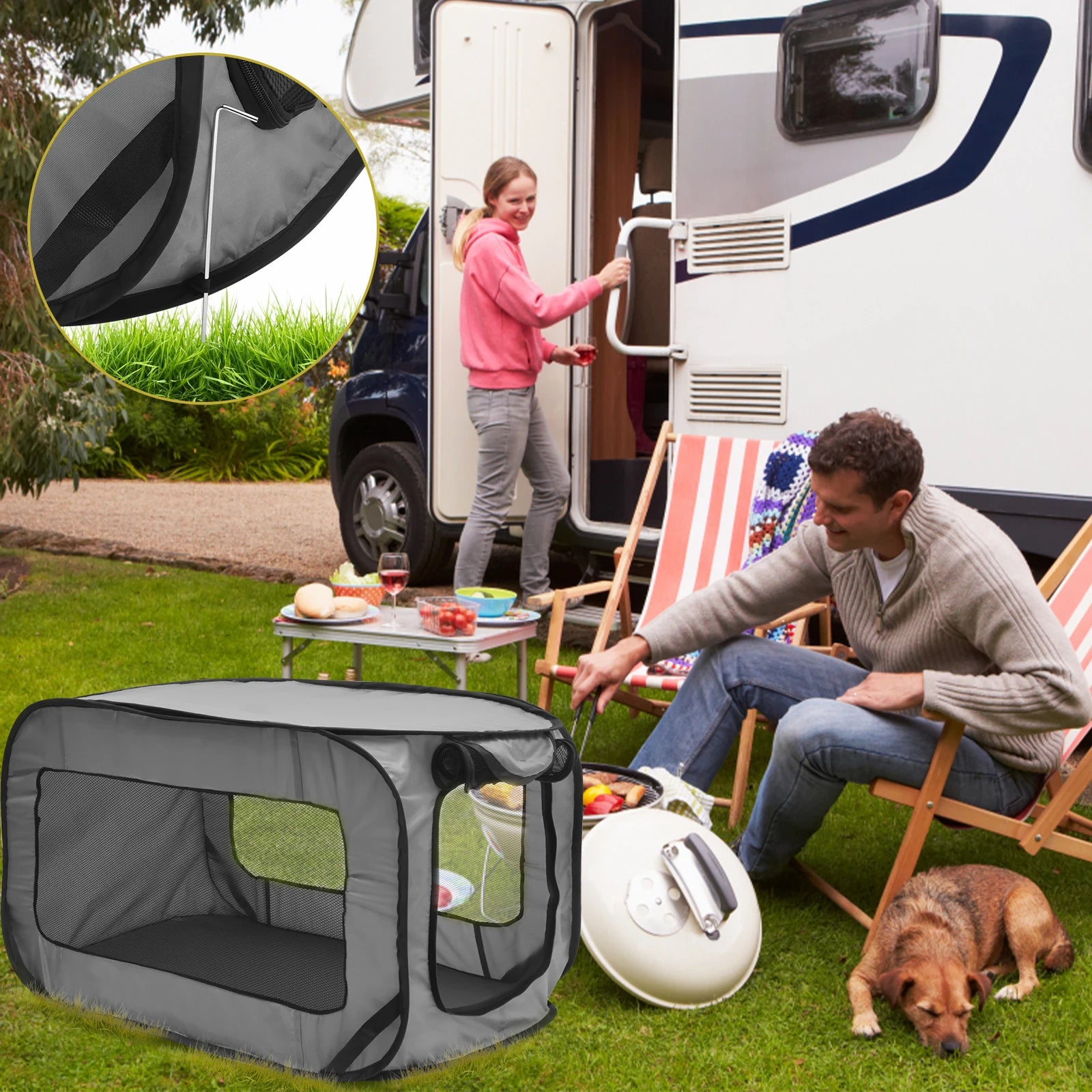Foldable Dog Travel Crate for Small Dogs &amp; Cats – PetJoy