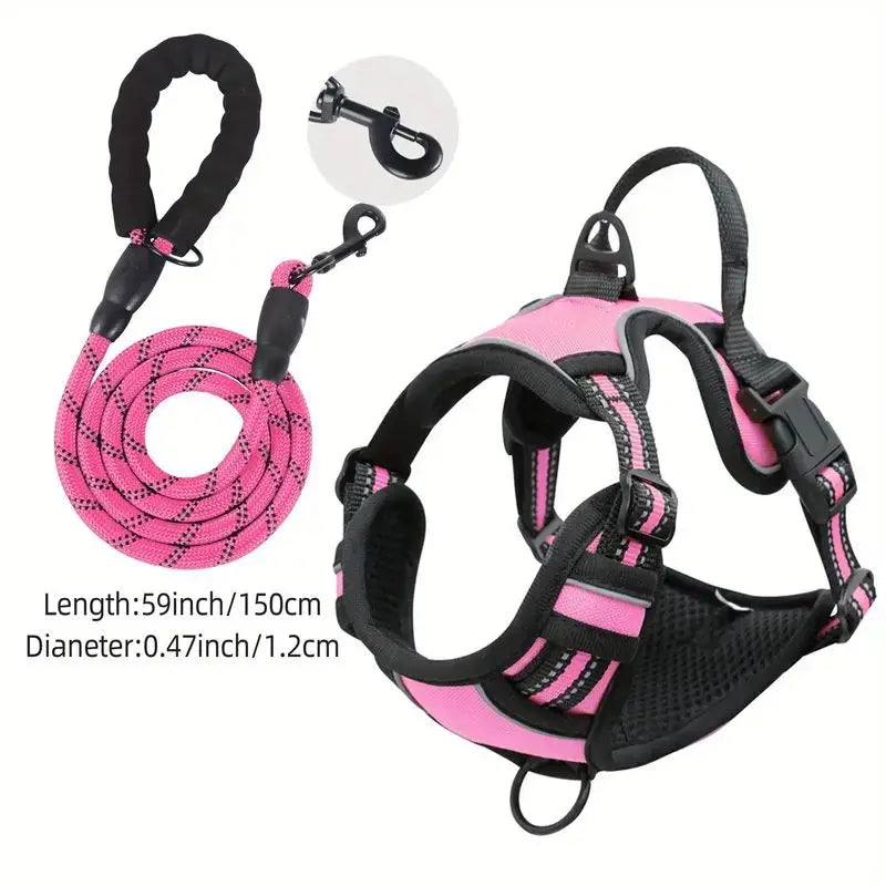 Reflective Front-Clip Service Dog Harness with Control Handle – PetJoy