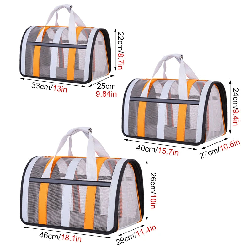 Foldable Mesh Pet Handbag Carrier - Petjoy