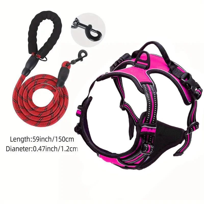 Reflective Front-Clip Service Dog Harness with Control Handle – PetJoy