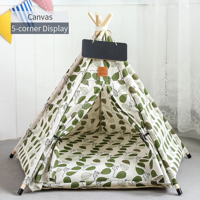 Cozy Teepee Tent for Cats &amp; Small Dogs - PetJoy