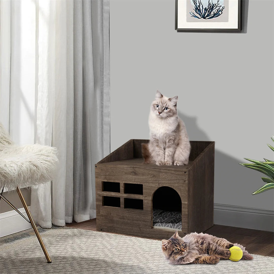Wooden Cat Cave Bed Furniture – Petjoy