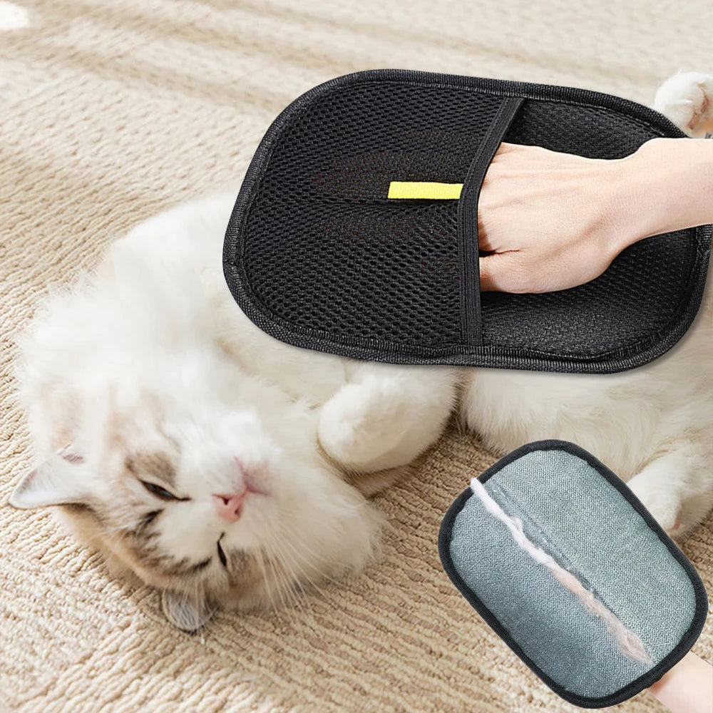 Reusable Double-Sided Pet Hair Removal Glove – Static Fur Remover for Dogs & Cats – PetJoy