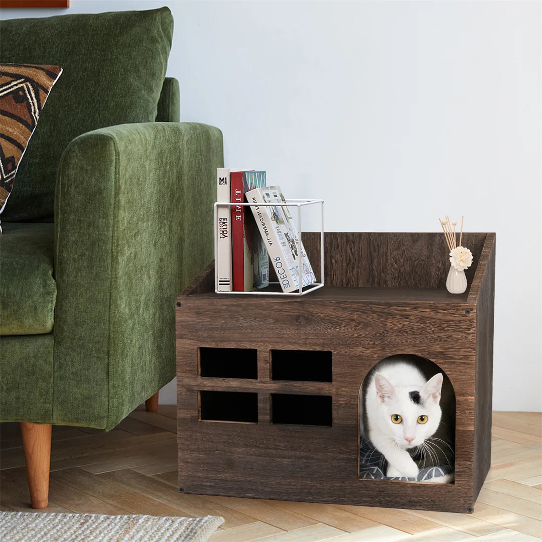 Wooden Cat Cave Bed Furniture – Petjoy
