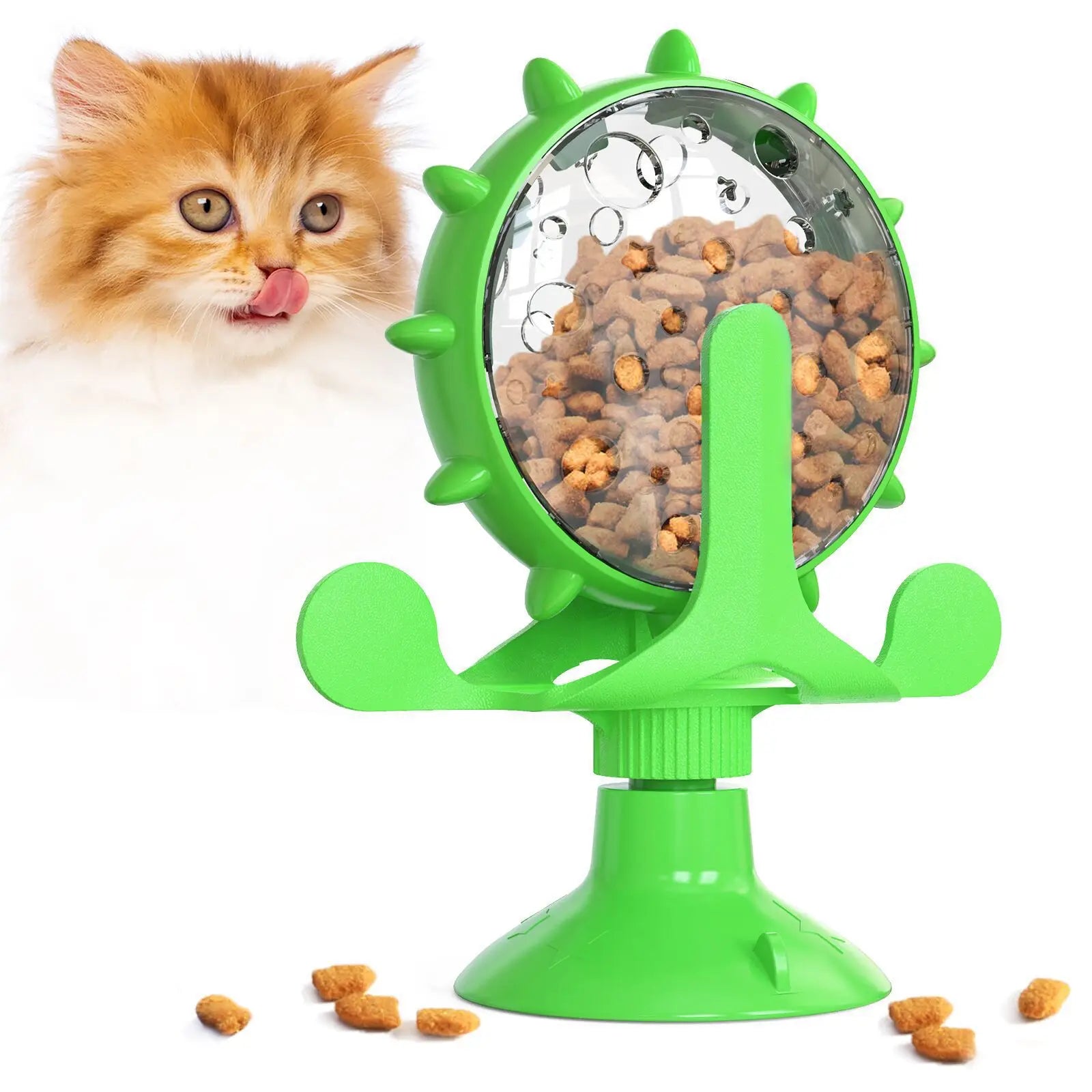 Interactive Rotating Feeding Wheel Toy for Dogs &amp; Cats – PetJoy