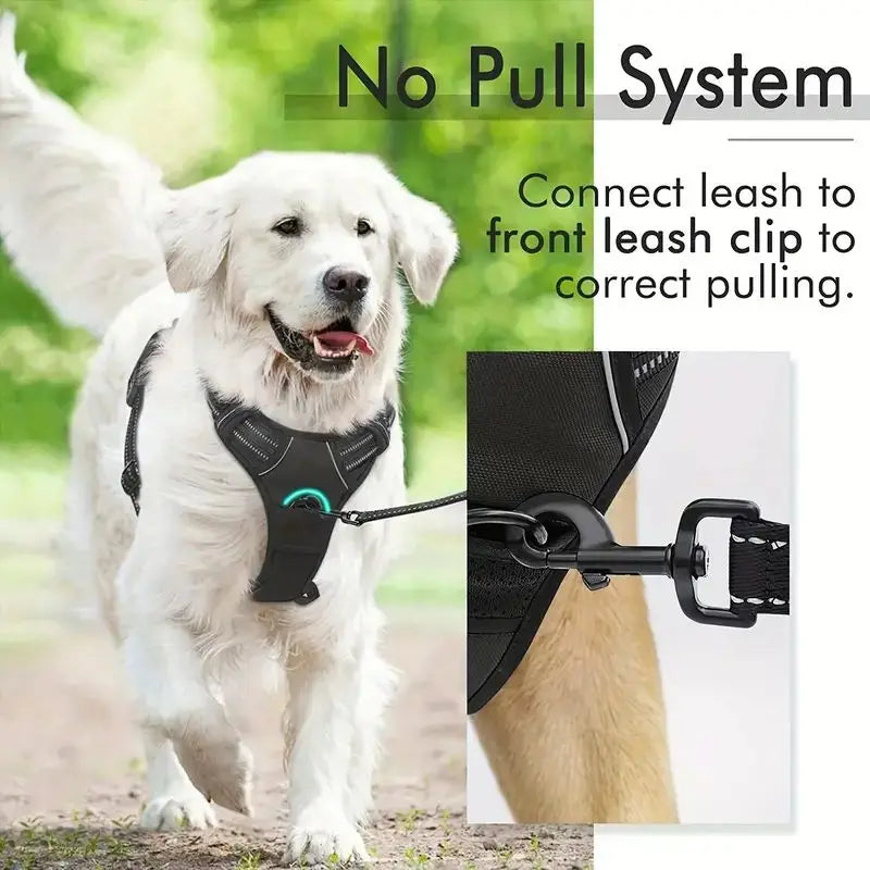 Reflective Front-Clip Service Dog Harness with Control Handle – PetJoy