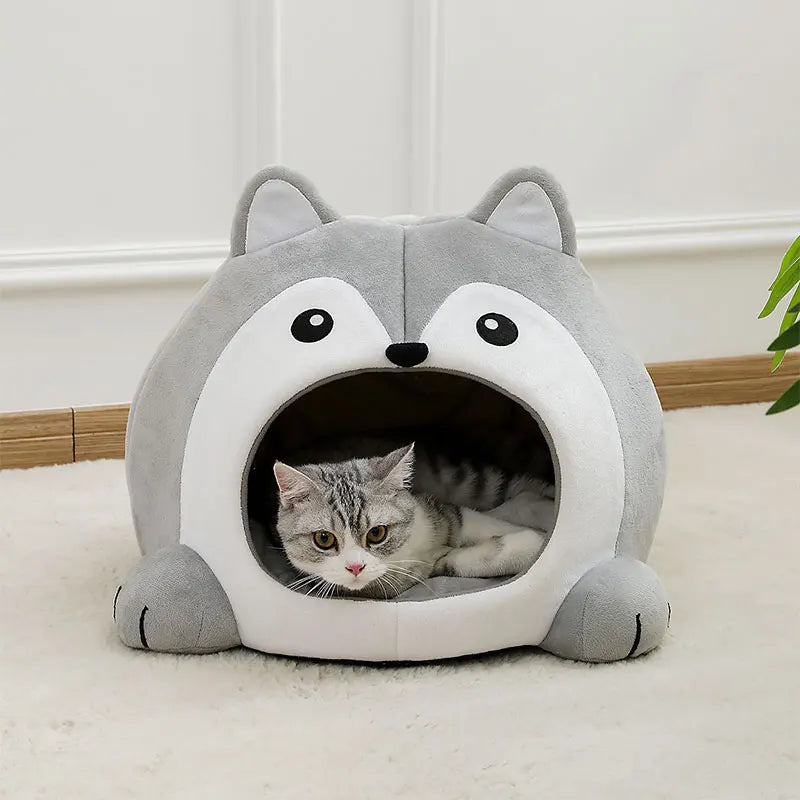 Ultra-Soft Plush Cat Bed &amp; Lounger for Kittens and Small Dogs – PetJoy