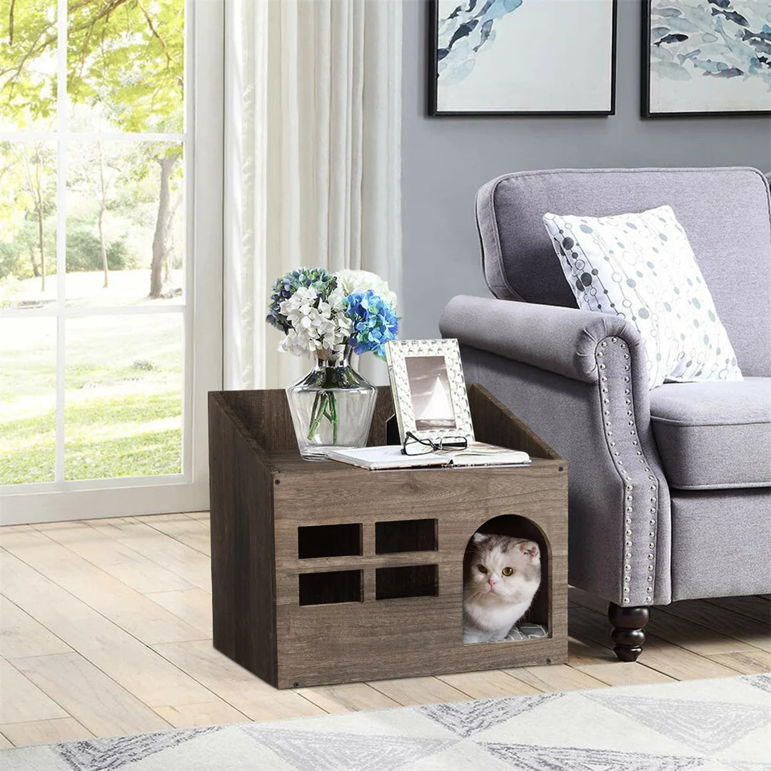 Wooden Cat Cave Bed Furniture – Petjoy