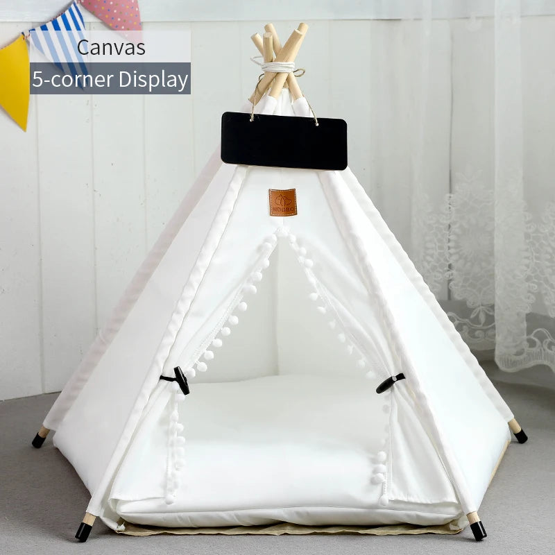 Cozy Teepee Tent for Cats &amp; Small Dogs - PetJoy