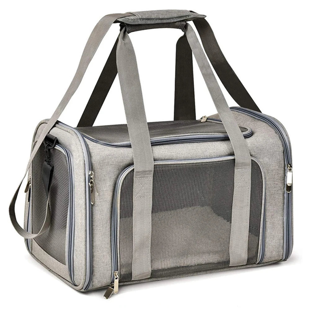 Collapsible Cat &amp; Dog Travel Carrier – Soft-Sided Portable Bag for Pets up to 15 lbs – PetJoy