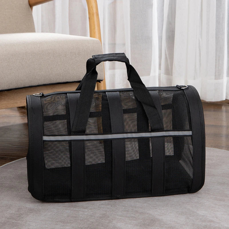 Foldable Mesh Pet Handbag Carrier - Petjoy