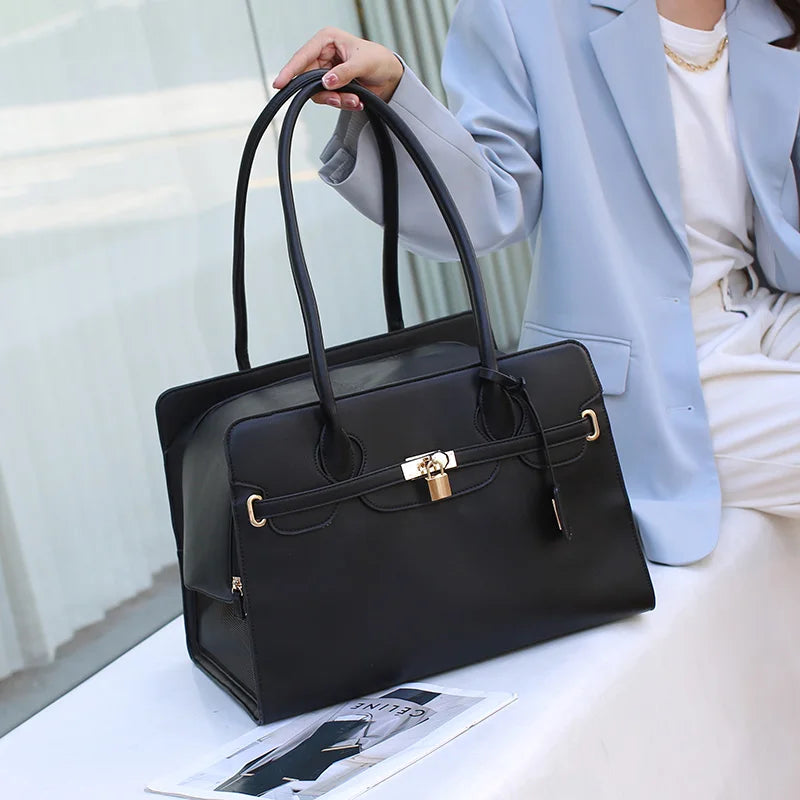Luxury PU Leather Pet Travel Handbag for Cats &amp; Small Dogs – PetJoy