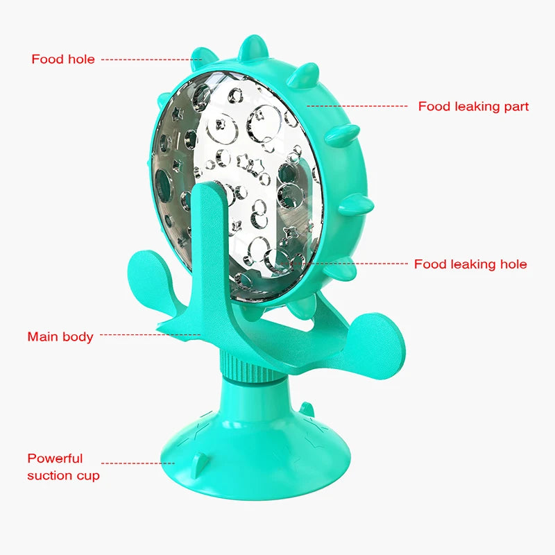 Interactive Rotating Feeding Wheel Toy for Dogs &amp; Cats – PetJoy