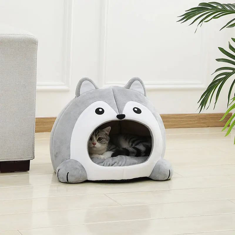 Ultra-Soft Plush Cat Bed &amp; Lounger for Kittens and Small Dogs – PetJoy