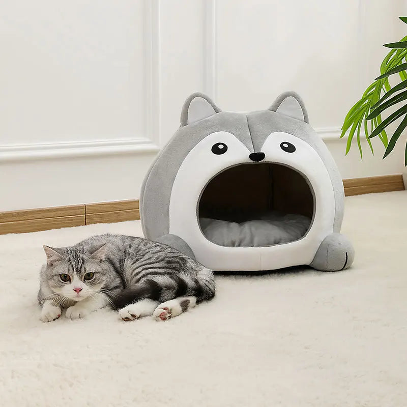 Ultra-Soft Plush Cat Bed &amp; Lounger for Kittens and Small Dogs – PetJoy