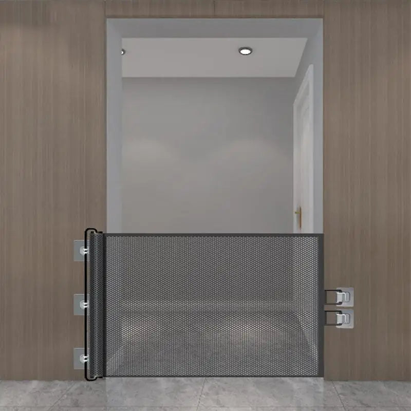 Retractable Mesh Pet Gate – Easy Install for Dogs, Kids & Doors - PetJoy