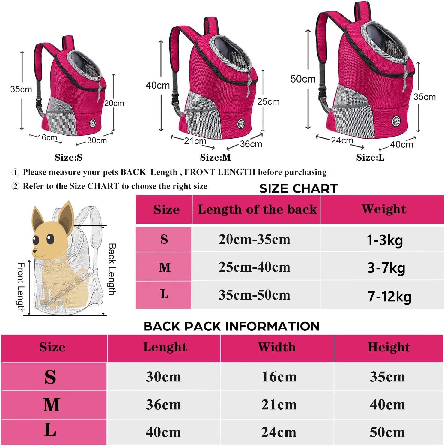 Breathable Front Dog &amp; Cat Carrier Backpack with Safety Straps – PetJoy