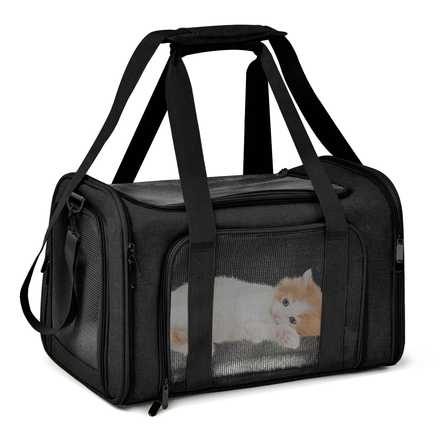 Collapsible Cat &amp; Dog Travel Carrier – Soft-Sided Portable Bag for Pets up to 15 lbs – PetJoy