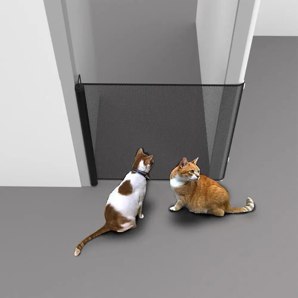 Retractable Mesh Pet Gate – Easy Install for Dogs, Kids & Doors - PetJoy