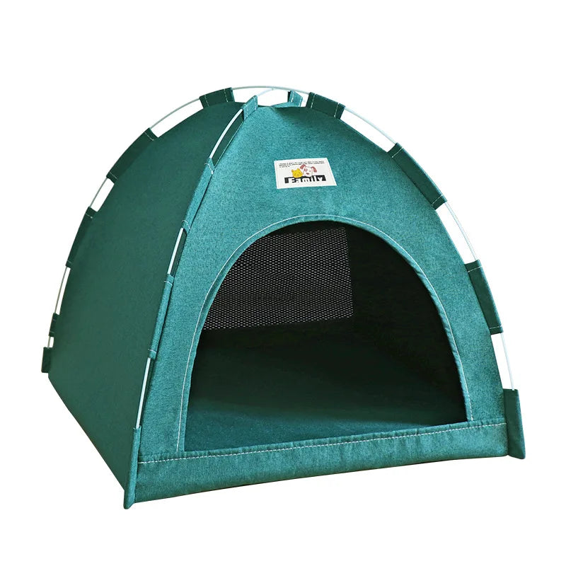 Foldable Cat &amp; Dog House Tent with Cooling Mat – All-Season Pet Nest – PetJoy
