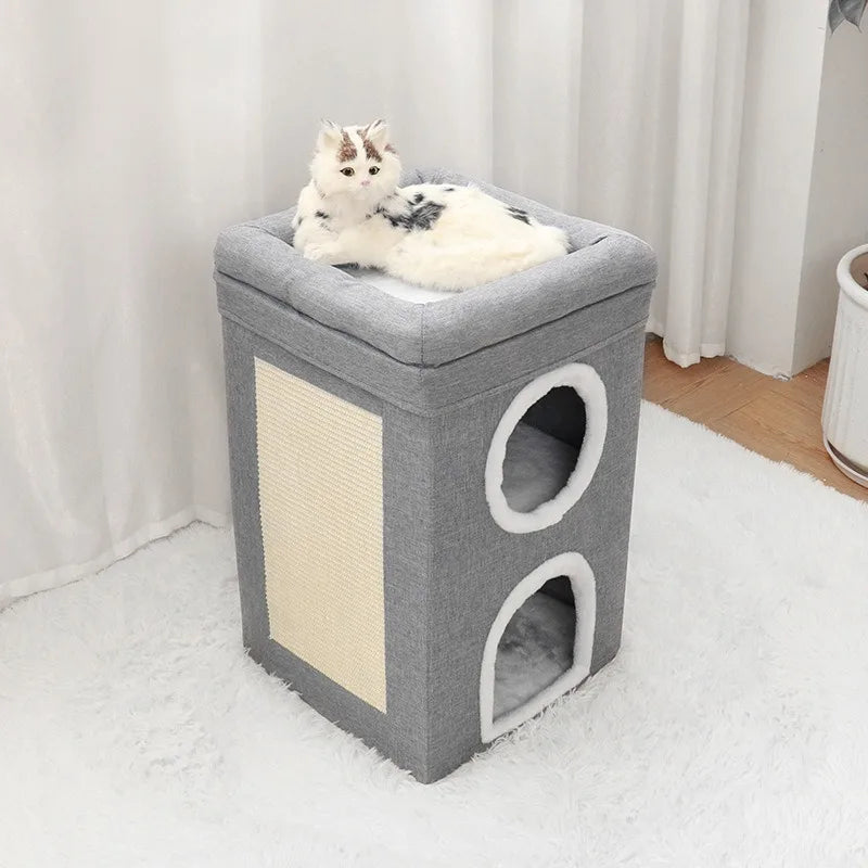 Luxury Cat Tree Bed with Scratching Post – Petjoy