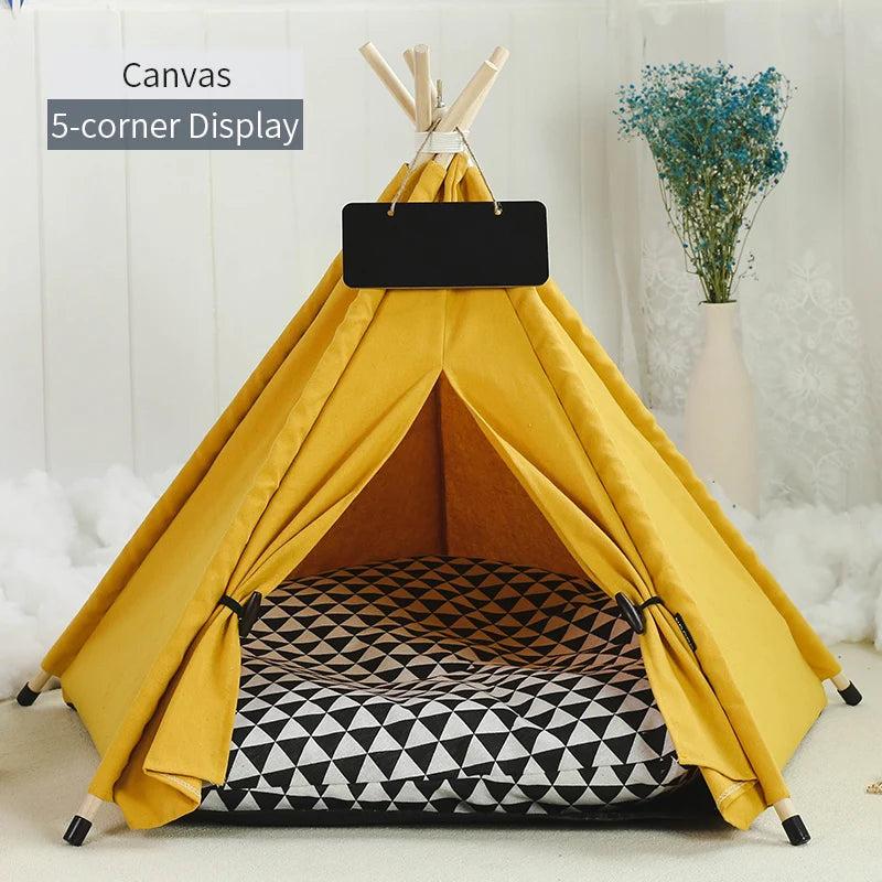 Cozy Teepee Tent for Cats &amp; Small Dogs - PetJoy