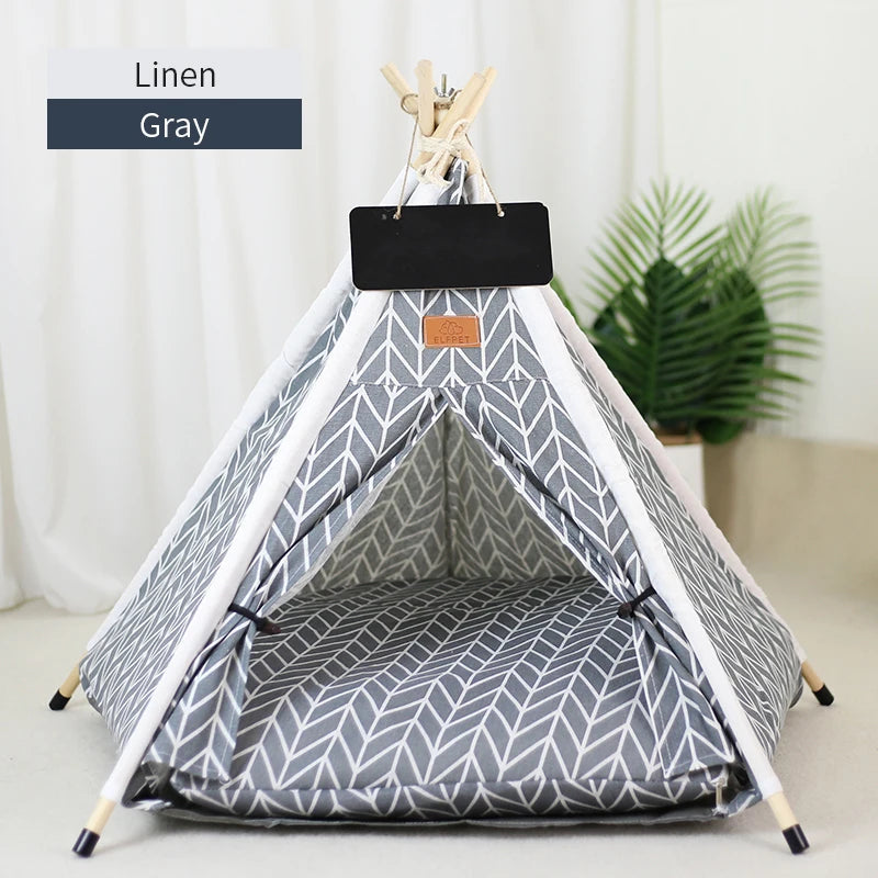 Cozy Teepee Tent for Cats &amp; Small Dogs - PetJoy
