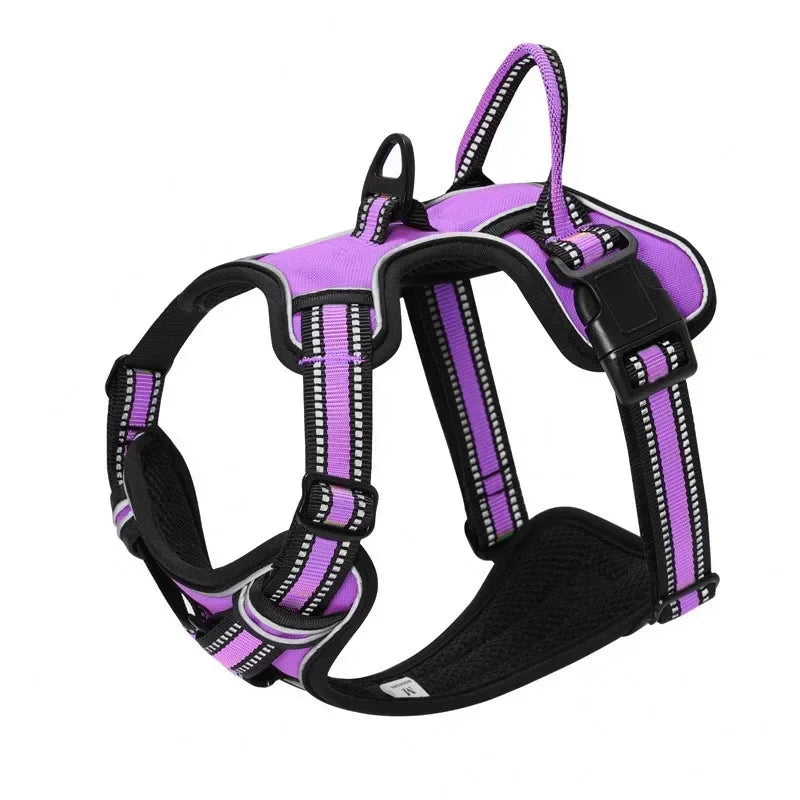 Reflective No-Pull Nylon Dog Harness &amp; Leash Set – Petjoy