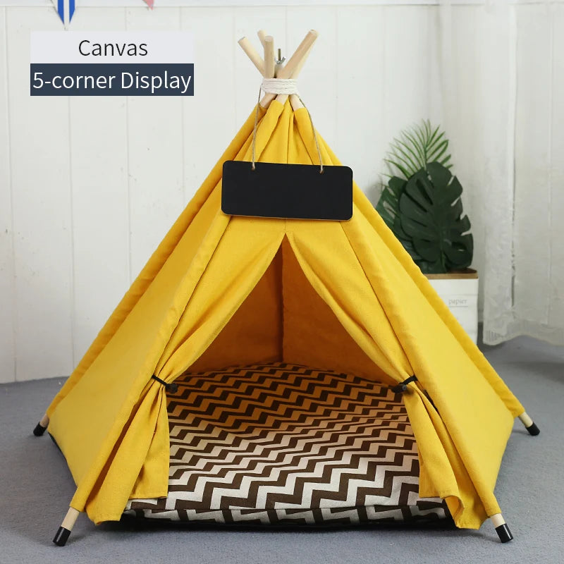 Cozy Teepee Tent for Cats &amp; Small Dogs - PetJoy