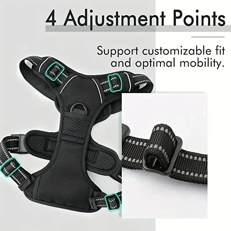 Reflective Front-Clip Service Dog Harness with Control Handle – PetJoy