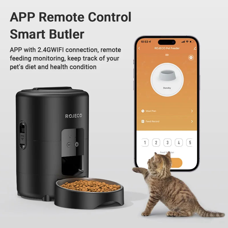 Smart Automatic Pet Feeder with Wi-Fi App Control – 2L Capacity – PetJoy