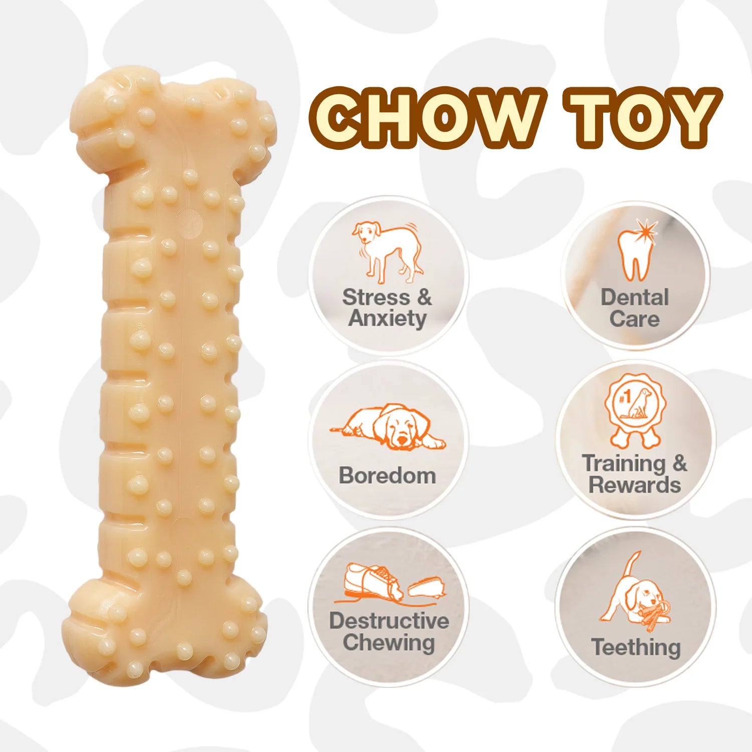 Triple Pack Indestructible Dog Chew Bones with Peanut Butter Flavour – PetJoy