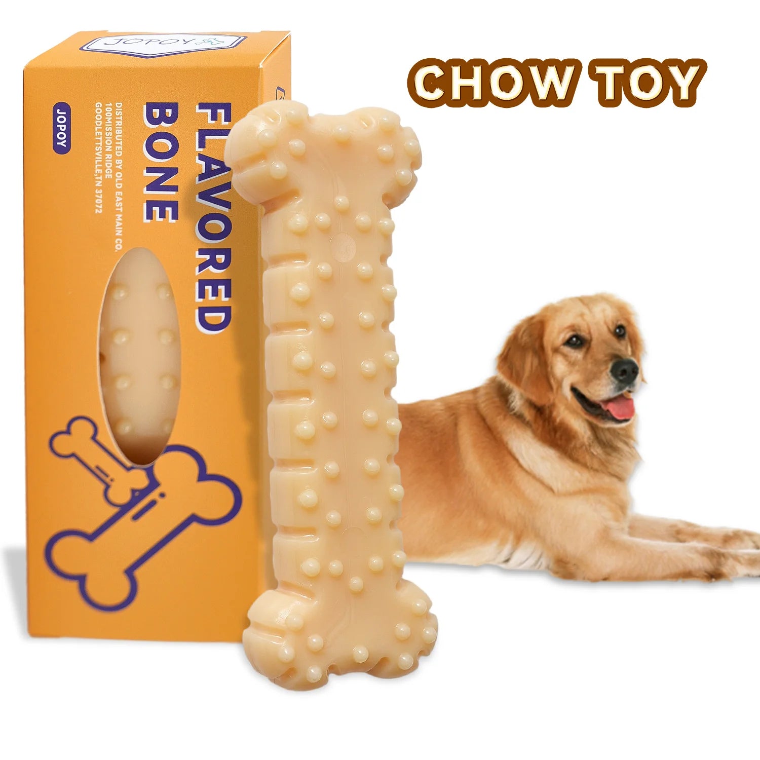Triple Pack Indestructible Dog Chew Bones with Peanut Butter Flavour – PetJoy