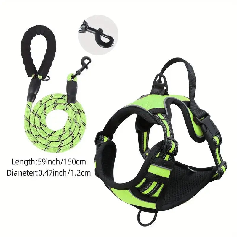 Reflective Front-Clip Service Dog Harness with Control Handle – PetJoy
