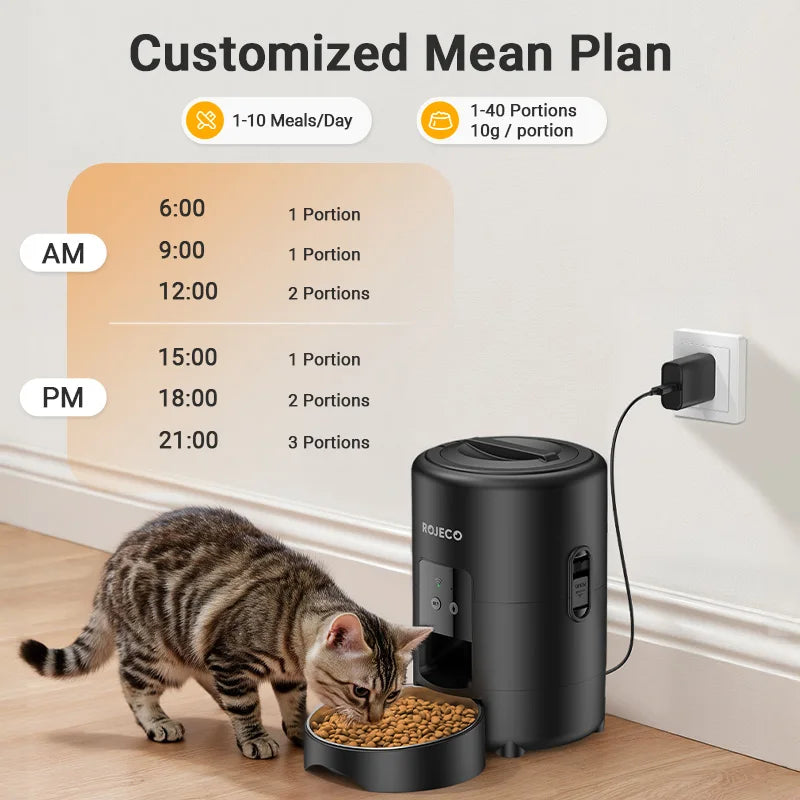 Smart Automatic Pet Feeder with Wi-Fi App Control – 2L Capacity – PetJoy