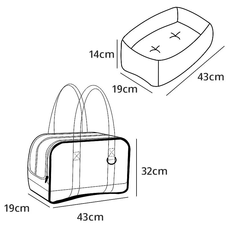 2-in-1 Pet Bed and Breathable Travel Carrier for Small Dogs &amp; Cats – PetJoy