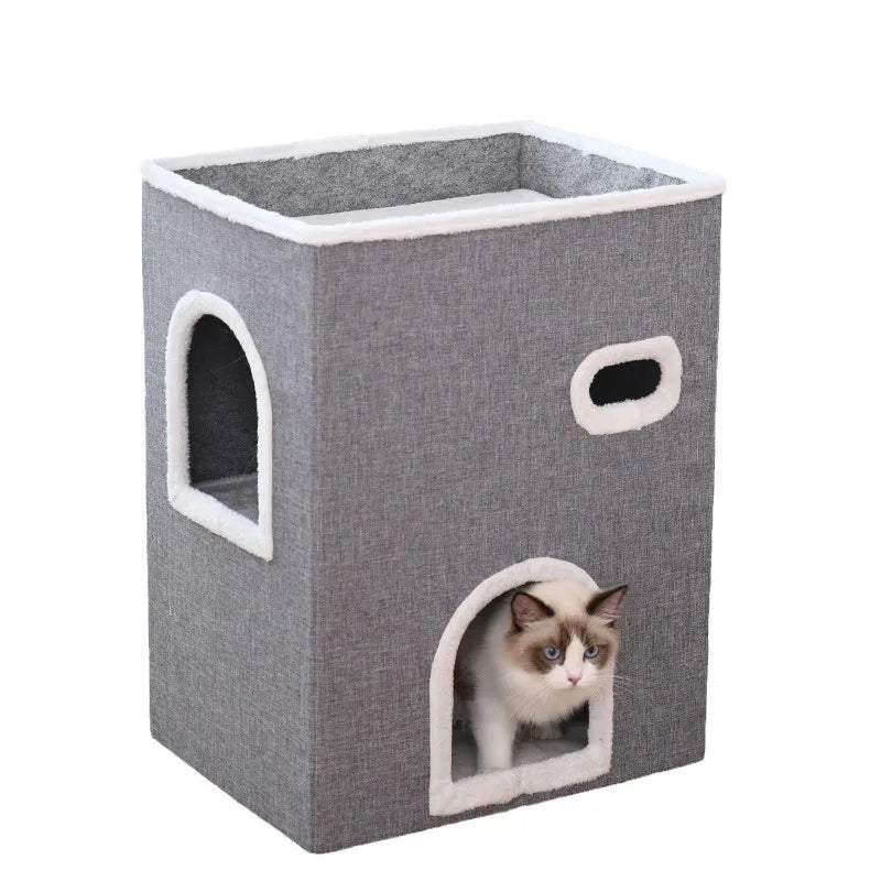 Luxury Cat Tree Bed with Scratching Post – Petjoy