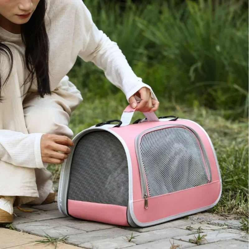 Summer Breathable Pet Shoulder Carrier Bag for Cats &amp; Small Dogs – PetJoy