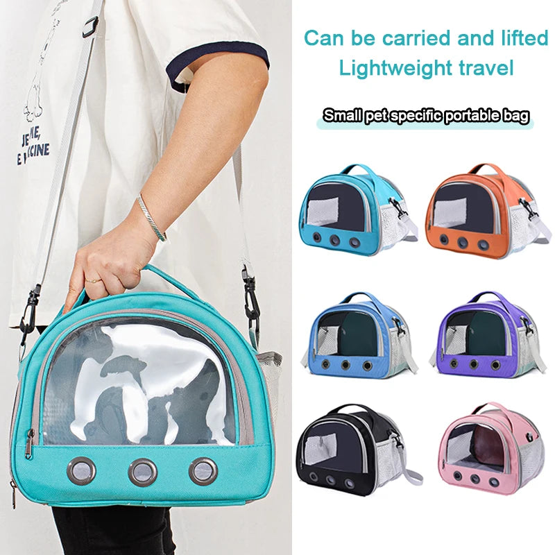 Foldable Travel Carrier with Bubble Window for Small Pets – PetJoy