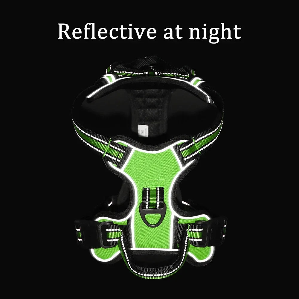 Reflective No-Pull Nylon Dog Harness &amp; Leash Set – Petjoy