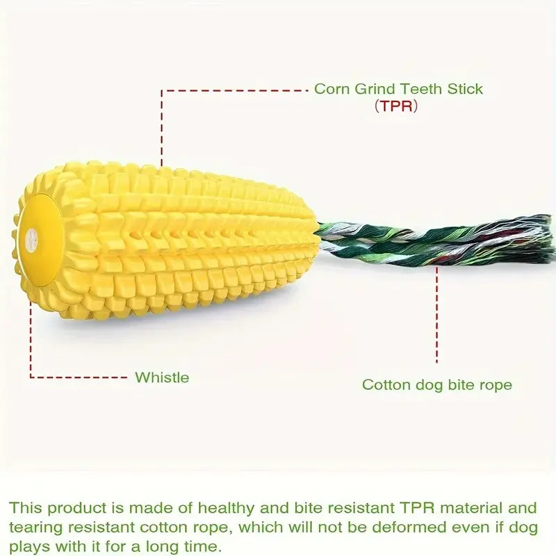 Durable Squeaky Corn Stick Chew Toy for Aggressive Chewers – PetJoy