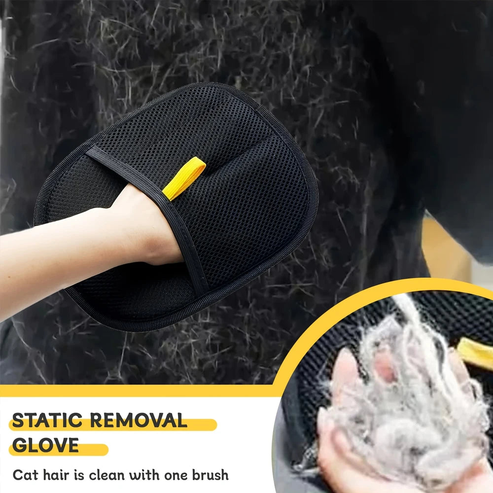 Reusable Double-Sided Pet Hair Removal Glove – Static Fur Remover for Dogs & Cats – PetJoy