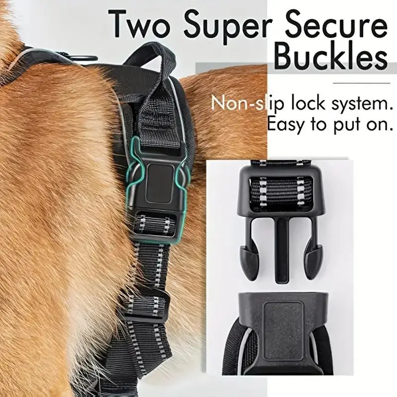 Reflective Front-Clip Service Dog Harness with Control Handle – PetJoy