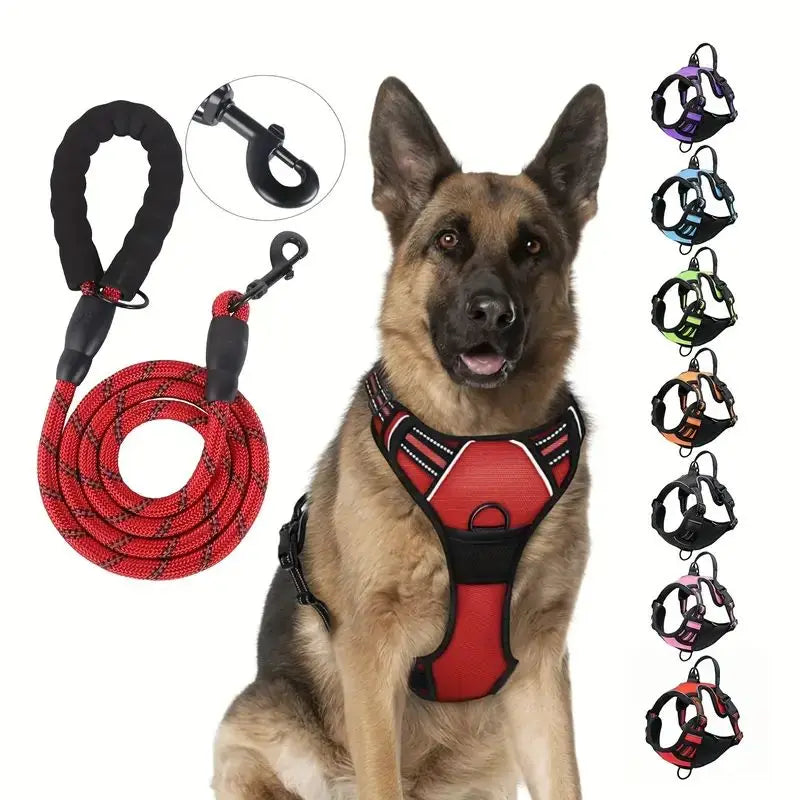 Reflective Front-Clip Service Dog Harness with Control Handle – PetJoy
