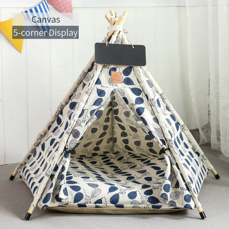 Cozy Teepee Tent for Cats &amp; Small Dogs - PetJoy
