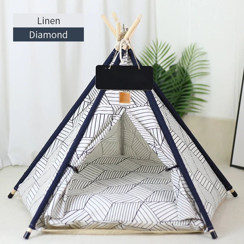 Cozy Teepee Tent for Cats &amp; Small Dogs - PetJoy