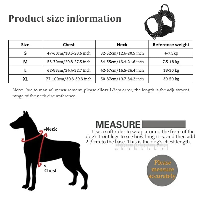 Reflective No-Pull Nylon Dog Harness &amp; Leash Set – Petjoy