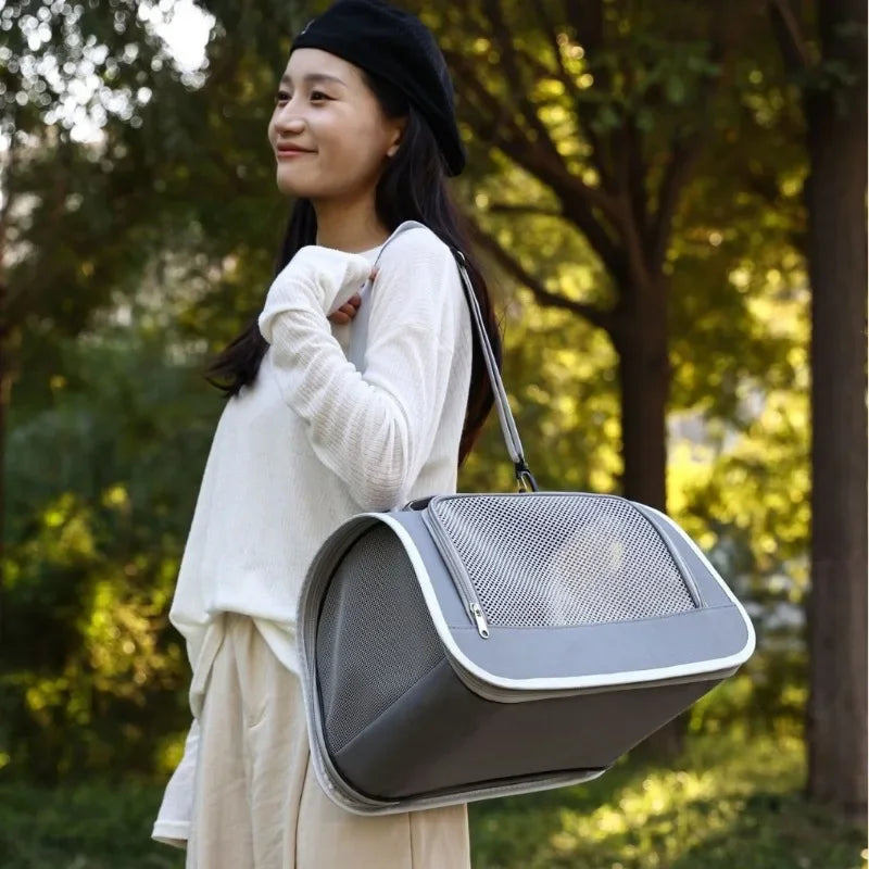Summer Breathable Pet Shoulder Carrier Bag for Cats &amp; Small Dogs – PetJoy